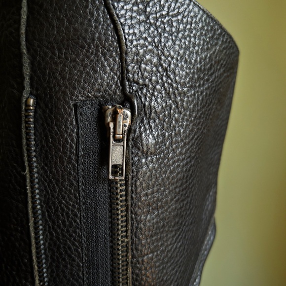 Vera Wang Moto Boots, Leather Knee High Boots - Picture 5 of 7